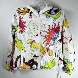 Members Only Nickelodeon Rugrats Jacket Small 90s Retro Windbreaker Hoodie Small